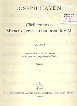 Missa Cellensis Hob.XXII:5 fr Soli, gem Chor und Orchester Harmonie komplett