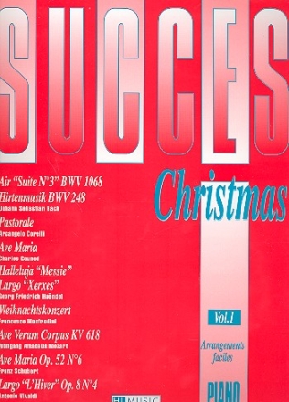 Succs Christmas vol.1 arrangements faciles pour piano