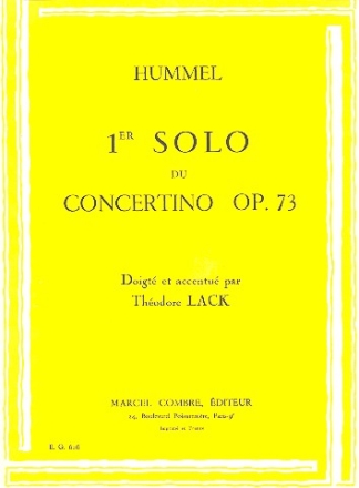 Solo no.1 du Concertino op.73  pour piano