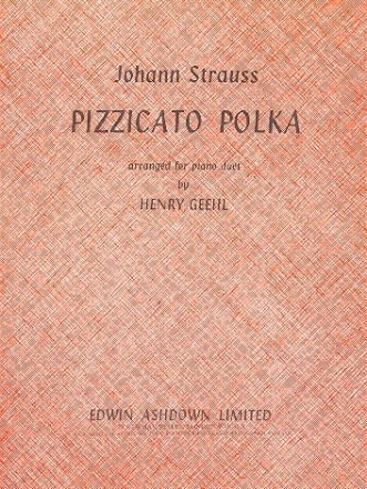 Pizzicato Polka op.449 for piano 4 hands score