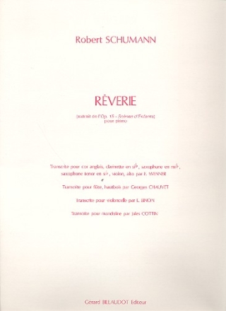 Reverie op.15 pour violon (fl, alto, saxophone en sib ou mib, clarinette, hautbois) et piano