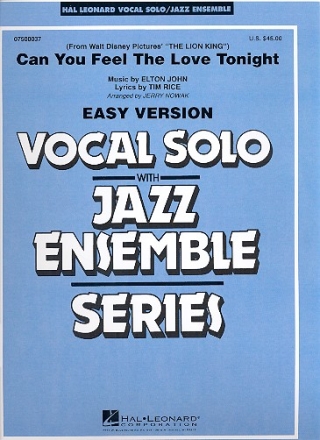 Can you feel the Love tonight: for jazz ensemble with vocal solo (easy version)