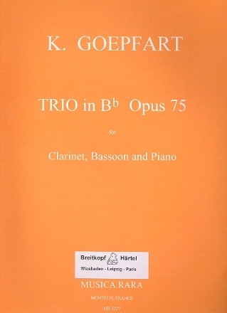 Trio B-Dur op.75 fr Klarinette, Fagott und Klavier Stimmen