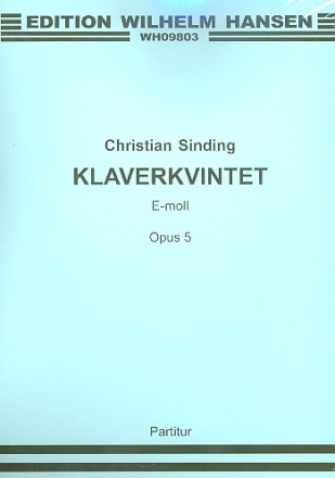 Quintett e-Moll op.5 fr Klavier, 2 Violinen, Viola und Violoncello Stimmen