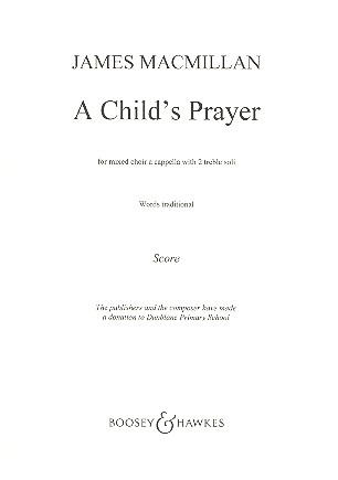 A Child's Prayer fr 2 Soli (SS) und gemischter Chor (SATBB) a cappella Chorpartitur