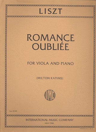 Romance Oublie for viola and piano