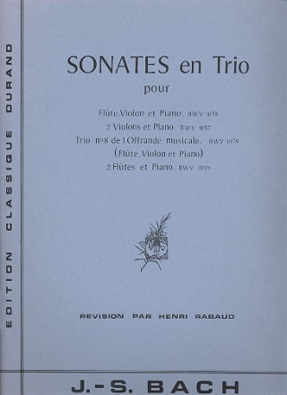 Sonates en Trio pour divers instruments partition et parties