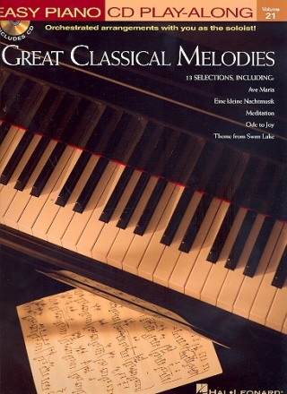 Great classical Melodies for easy piano (vocal/guitar) easy piano playalong vol.21