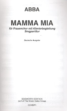 Mamma Mia fr Frauenchor und Klavier Chorpartitur (dt)