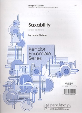 Saxability for 4 saxophones (AATB) score and parts