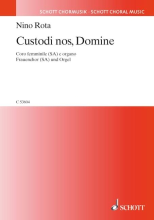 Custodi nos, Domine fr Frauenchor (SA) und Orgel Chorpartitur