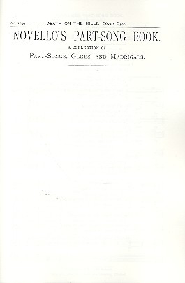 Death on the Hills op.72 for mixed chorus a cappella score