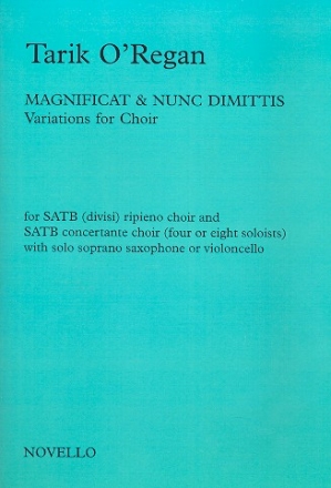 Magnificat and Nunc Dimitis for soprano, repieno chorus, SATB concertante chorus and saxophone (cello)  full score