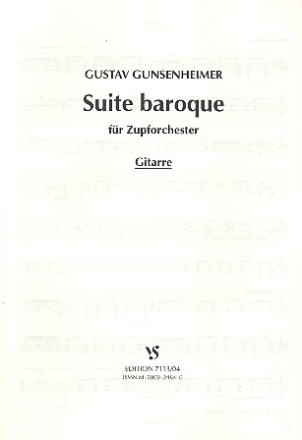 Suite Baroque fr Zupforchester Gitarre Stimme