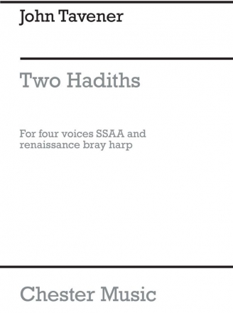 2 Hadiths of the Prophet Mohammed for 4 voices (female chorus) and renaissance bray harp,  score