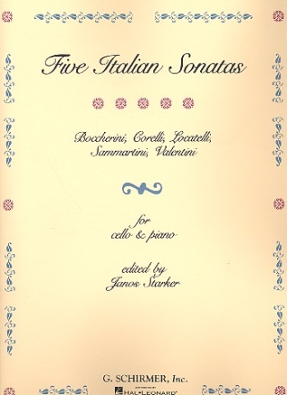 5 Italian Sonatas for violoncello and piano