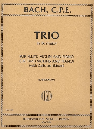 Trio B-Dur fr Flte, Violine und Klavier (2 Violinen und Klavier) (Violoncello a Stimmen