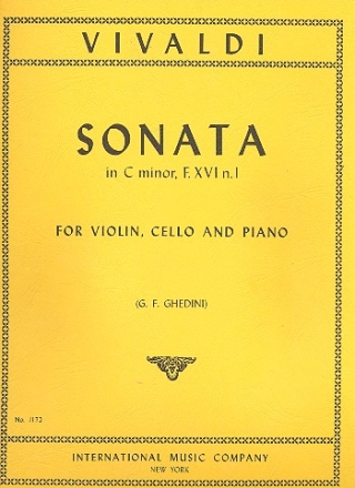 Sonate c-Moll F.XVI,1 fr Violine, Violoncello und Klavier Stimmen