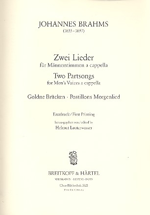 2 Lieder fr Mnnerchor a cappella Chorpartitur