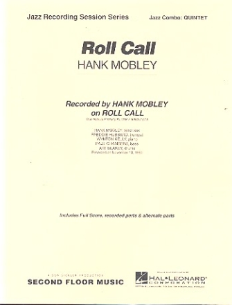 Roll Call: for  jazz combo quintet score+parts