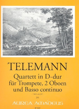 Quartett D-Dur TWV43:D7  fr Trompete, 2 Oboen und Bc Stimmen