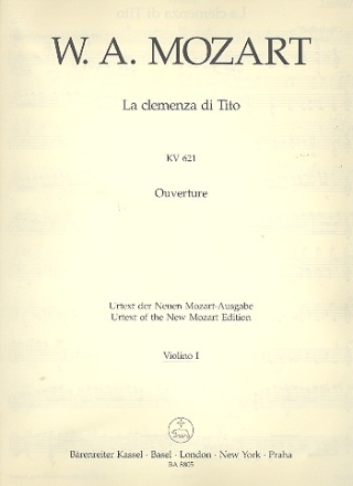 La clemenza di Tito KV621 Ouvertre fr Orchester Violine 1