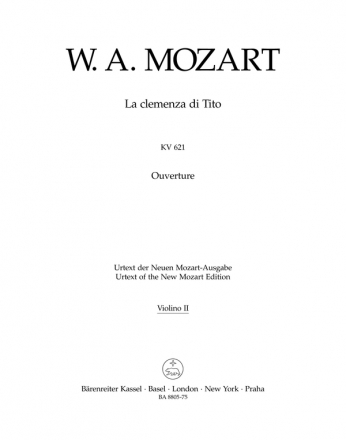 La clemenza di Tito KV621 Ouvertre fr Orchester Violine 2