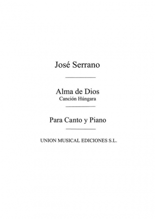 Alma de Dios para canto y piano (sp)