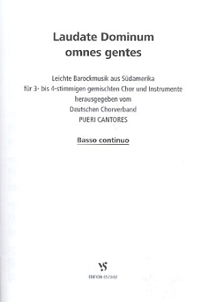 Laudate dominum omnes gentes fr gem Chor und Instrumente Bc