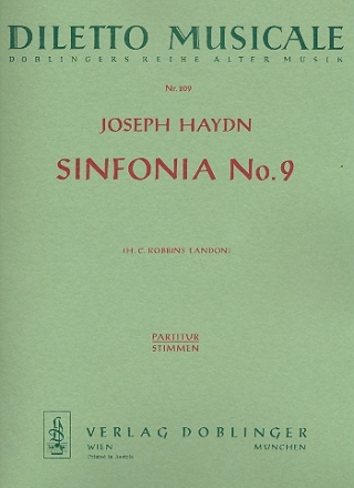 Sinfonie C-Dur Nr.9 Hob:I:9 fr Orchester Partitur