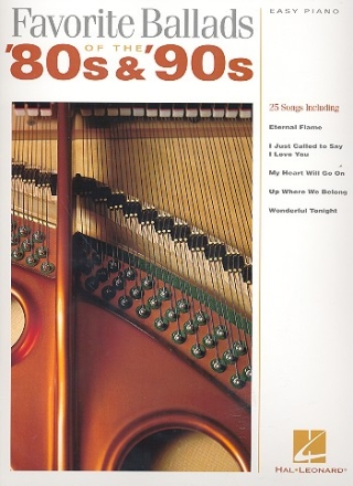 Favorite Ballads of the 80ths & 90ths: for easy piano (vocal/guitar)