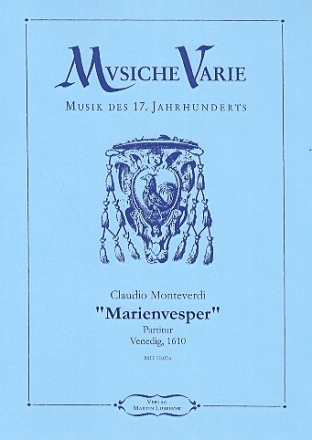 Marienvesper fr Soli, gem Chor und Orchester Partitur