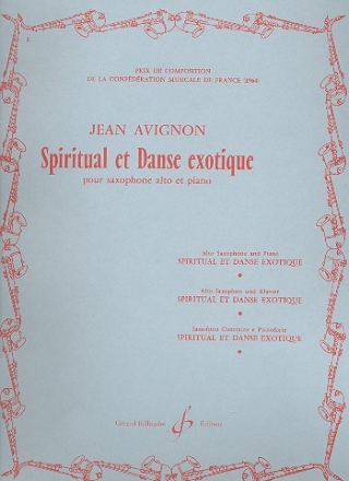 Spiritual et danse exotique pour saxophone alto et piano