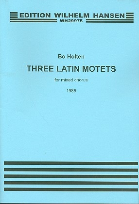 3 Latin Motets for mixed chorus a cappella score,  archive copy