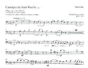 Cantique de Jean Racine op.11 fr gem Chor, Streichorchester und Orgel Violoncello