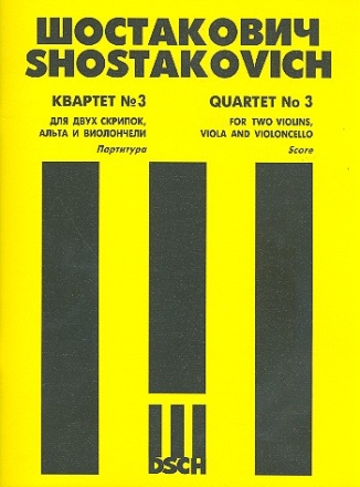 Streichquartett Nr.3 op.73 fr 2 Violinen, Viola und Violoncello Studienpartitur