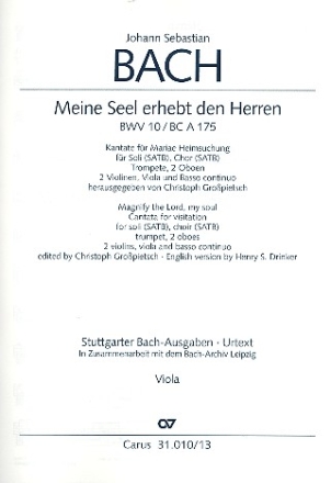 Meine Seel erhebt den Herren Kantate Nr.10 BWV10 Viola