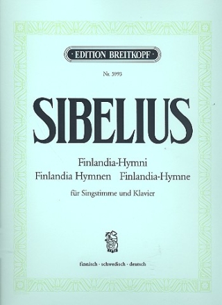 Finlandia-Hymne op.26,7 fr Gesang (mittel) und Klavier (dt/schwed/fin)