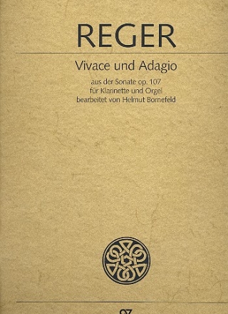 Vivace und Adagio op.107 fr Klarinette und Orgel Partitur und Stimmen