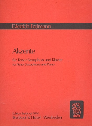 Akzente fr Tenorsaxophon und Klavier