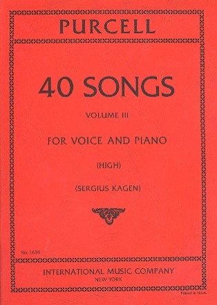 40 Songs vol.3 for high voice and piano