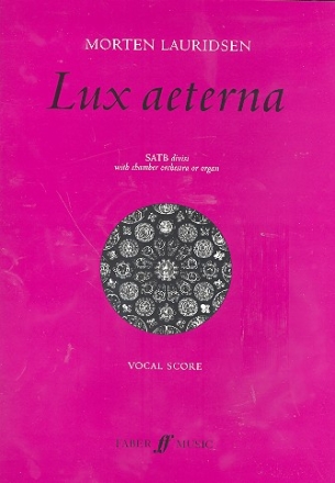 Lux aeterna  for mixed chorus and chamber orchestra (organ) vocal score