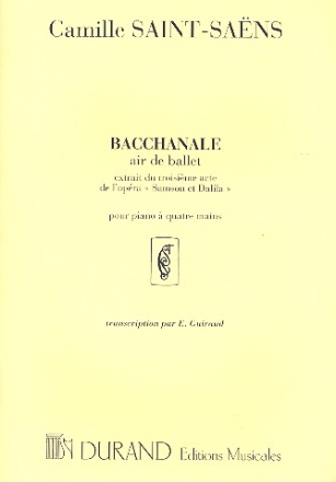 Bacchanale de l'opra Samson et Dalila pour pian  4 mains