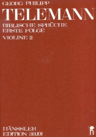 Biblische Sprche Band 1 fr gem Chor und Orgel (Instrumente ad lib) Violine 2