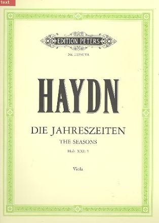 Die Jahreszeiten Hob.XXI:3 fr Soli, gem Chor und Orchester Viola