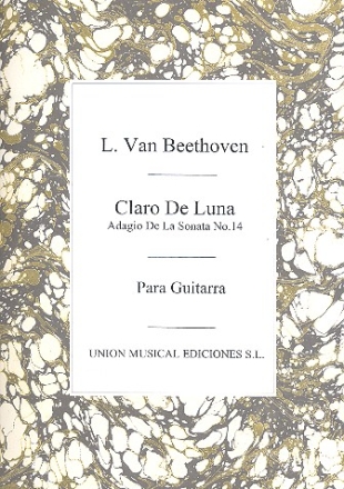 Claro de Luna Adagio de la sonata no.14 op.27,2 para guitarra