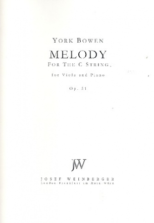 Melody for the C String op. 51 for viola and piano