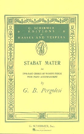 Stabat Mater for 2-part chorus or 2 woman's voices and piano