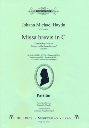 Missa brevis C-Dur MH419 fr Soli, gem Chor und Instrumente Partitur