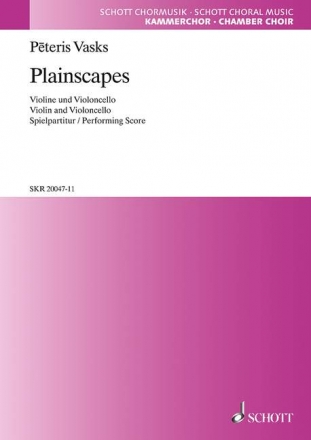 Plainscapes fr gemischten Chor (SSAATTBB), Violine und Violoncello Spielpartitur